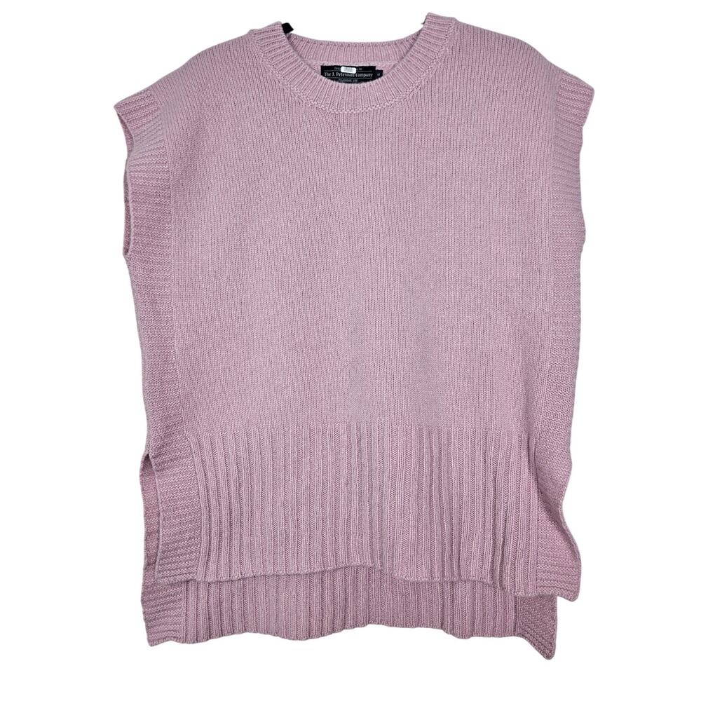 J. Peterman M Lavender Purple Virgin Wool Sweater Vest Shell Preppy Cottage